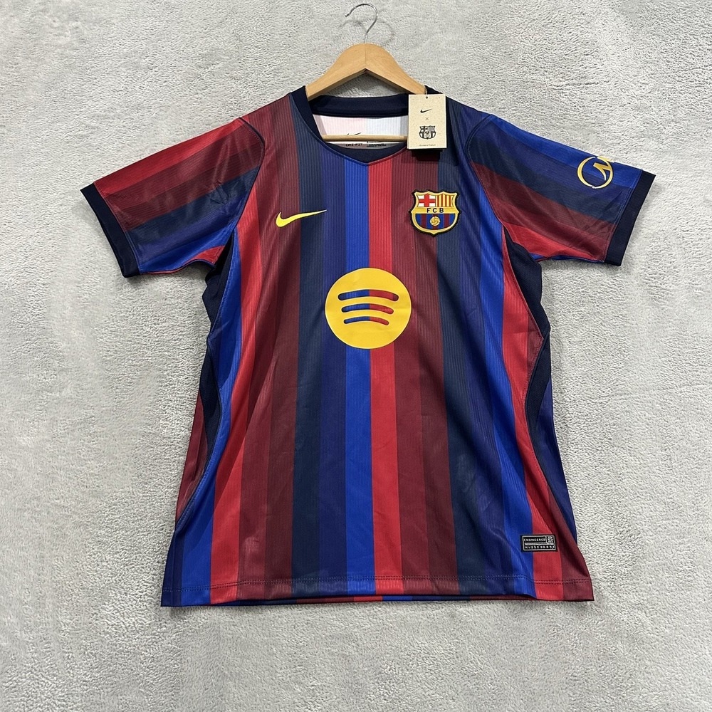 Nike FC Barcelona Lamine Yamal #10 Soccer Jersey Men S Blue Red Licensed Stadium